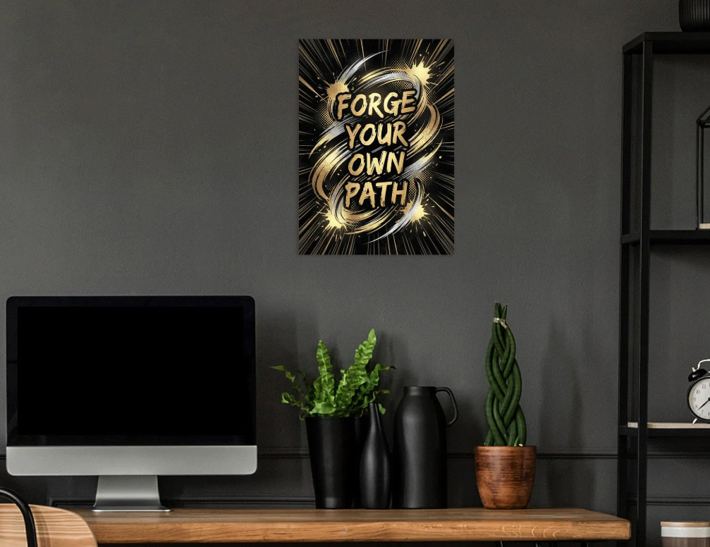 Forge Your Own Path — metal poster wall art by Lineer